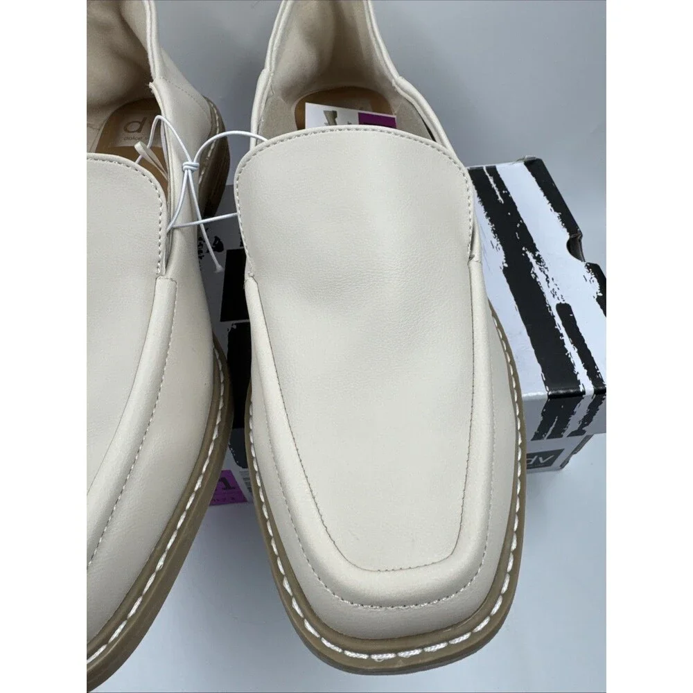 Dolce Vita Flirty Loafer Slip On Shoe Women's, Size 11M, Ivory Beige 1908440 New